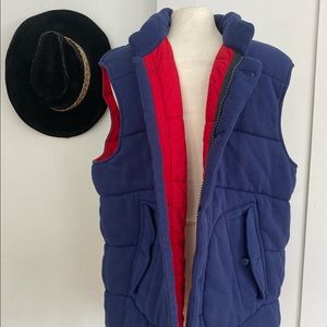 POLO Ralph Lauren Quilted Cotton Vest Jacket Hunting. XXL blue & red.